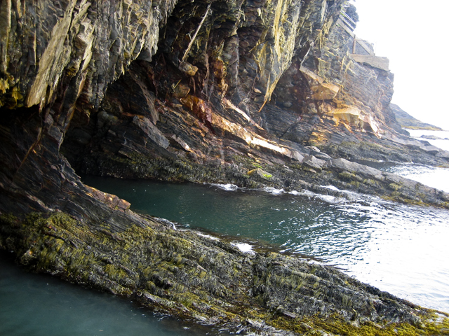 Cliffside caves, The Ovens, NS