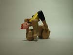 Wood cyclist toy