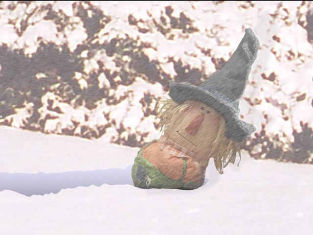 Witch in the snow